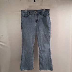 B.U.M Equipment Women's 10 Blue Denim Flare Wide Leg Jeans